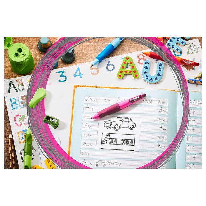 STABILO EASYergo 3.15 HB Pencil Pink and Lilac Left Handed Grip