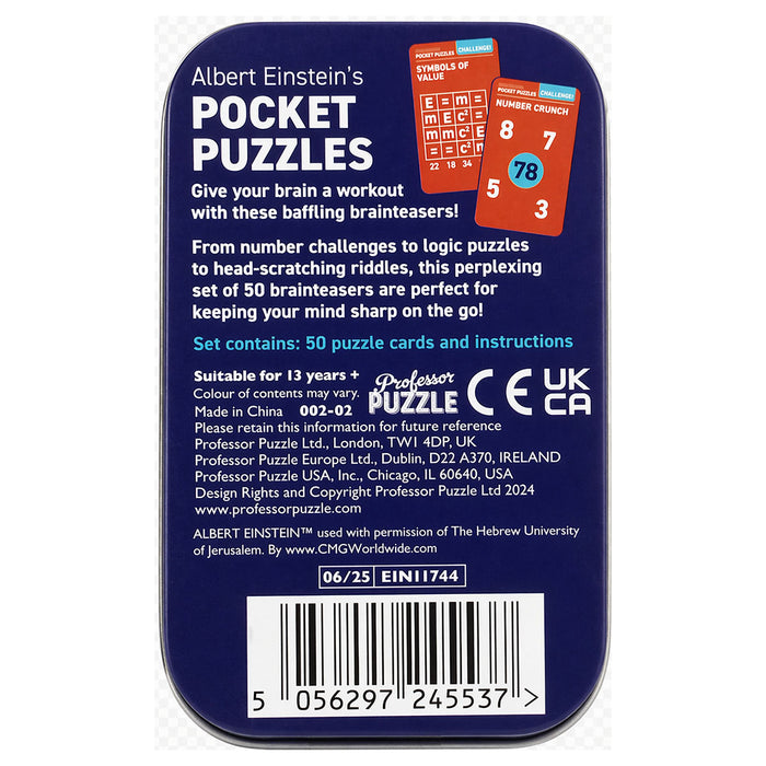 Professer Puzzle Albert Einstein’s Pocket Puzzles