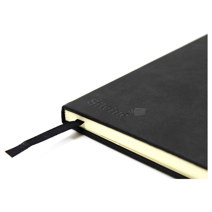 Silvine Executive Soft Feel Black A4 Notebook Lined 160 Pages