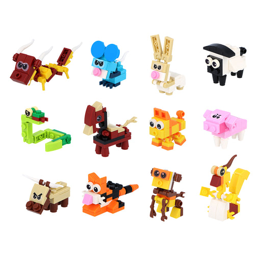 Henbrandt Zodiac Animals 12-in-1 Blocks (styles vary)