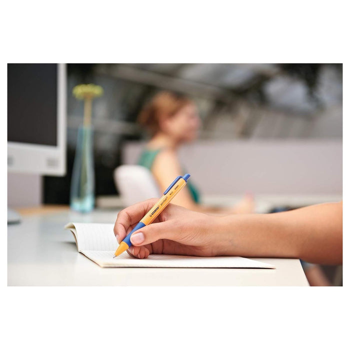 STABILO pointball Retractable Ballpoint Blue and Black Pens (2 Pack)