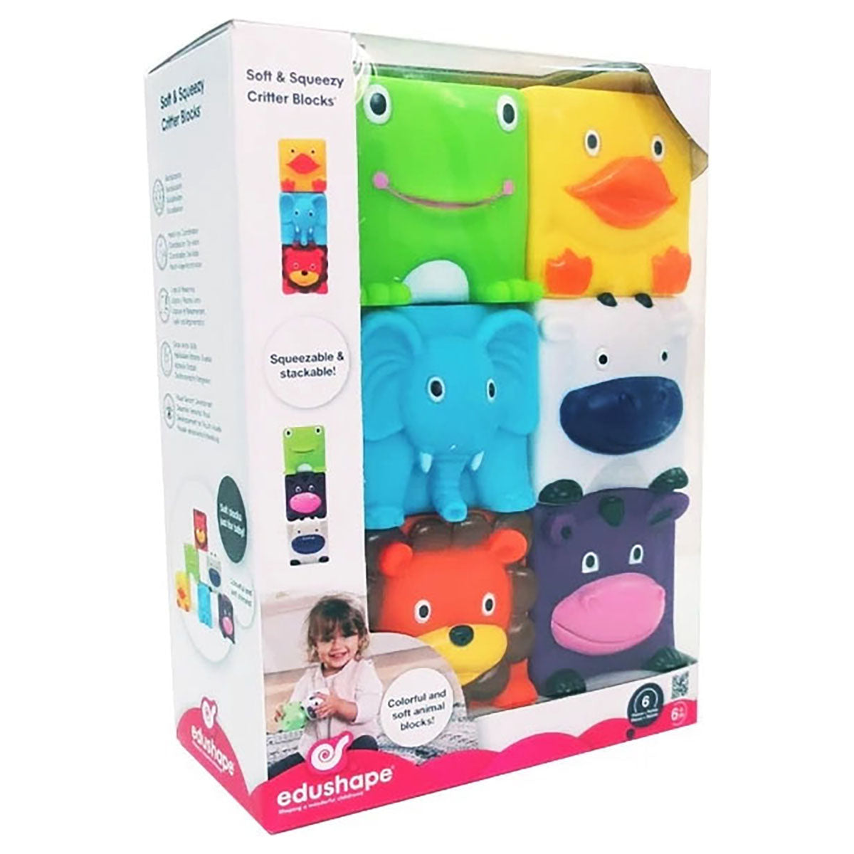 Edushape Soft & Squeezy Critter Blocks — Booghe