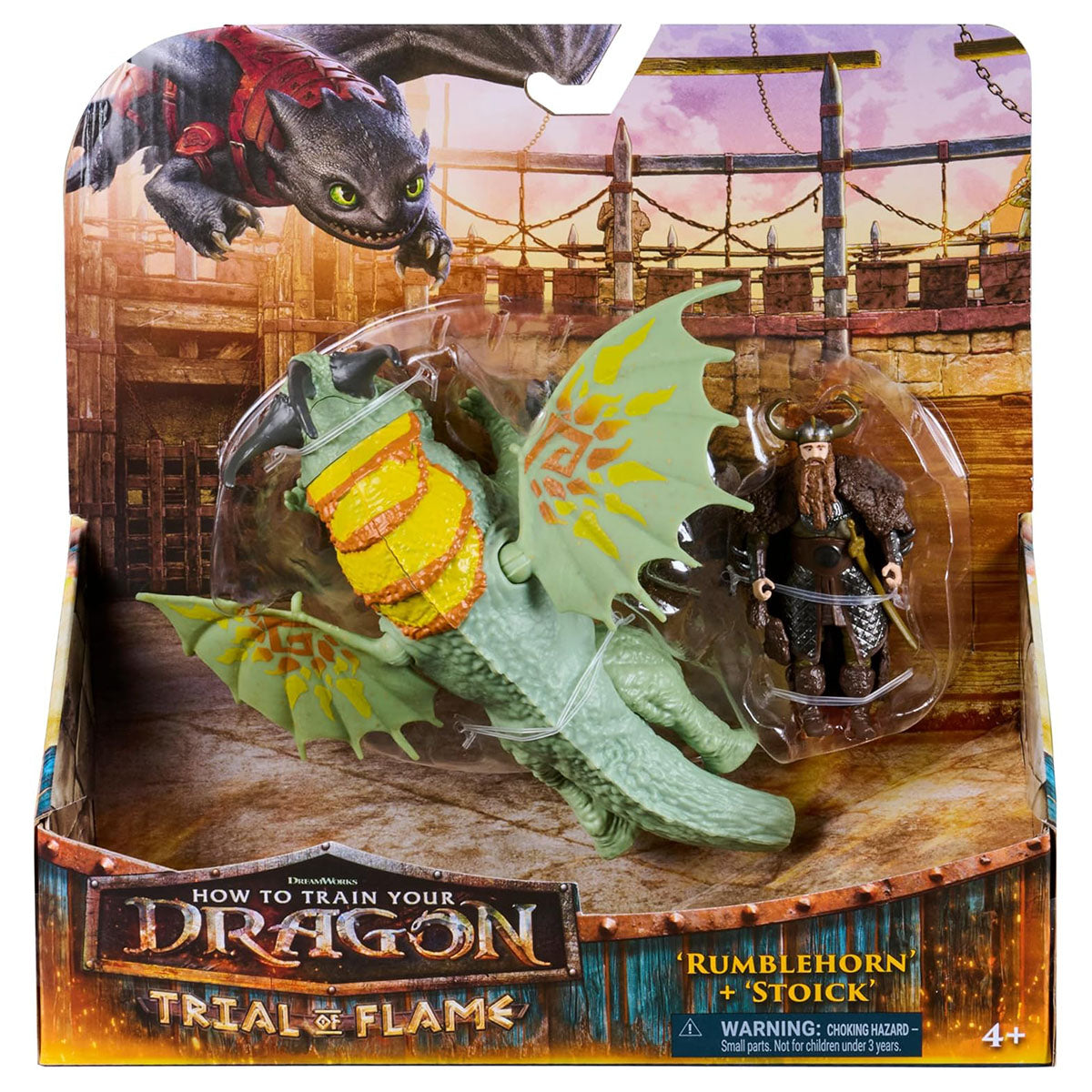 How to Train Your Dragon Trial of Flame Rumblehorn & Stoik Figures — Booghe