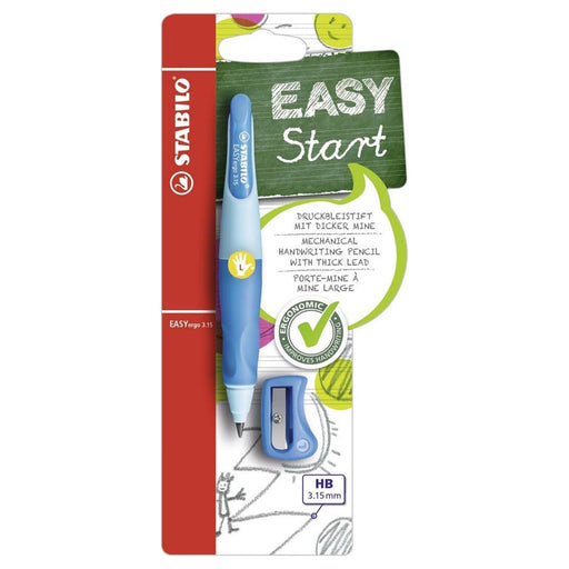 STABILO EASYergo 3.15 HB Pencil Light Blue and Dark Blue Left Handed Grip