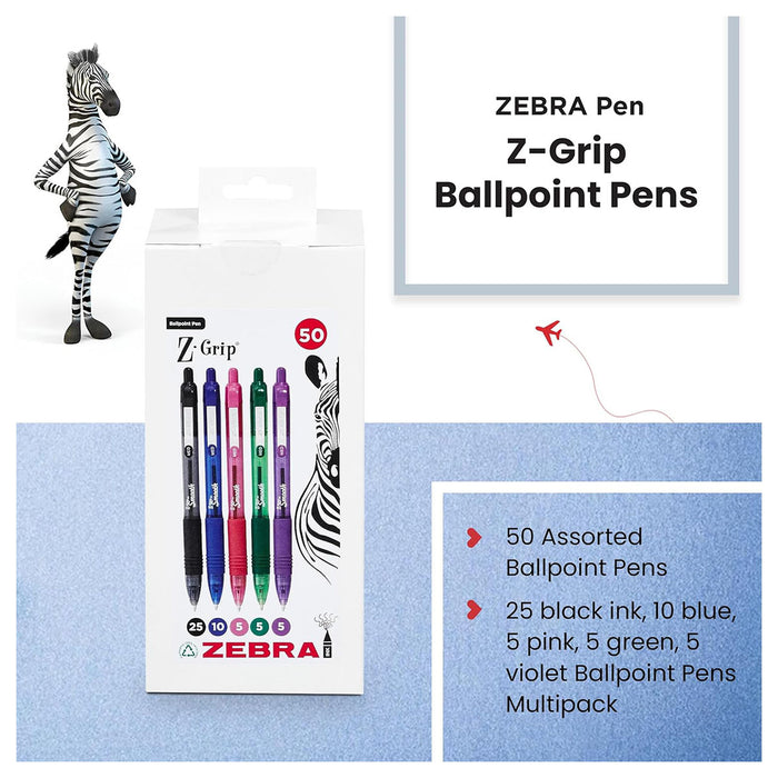 Z-Grip Smooth Assorted Ink Box of 50