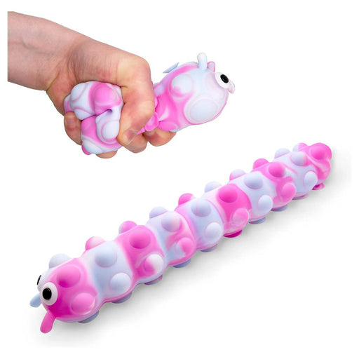 Light Up Suction Push Popper Catepillar Fidget Toy (styles vary)