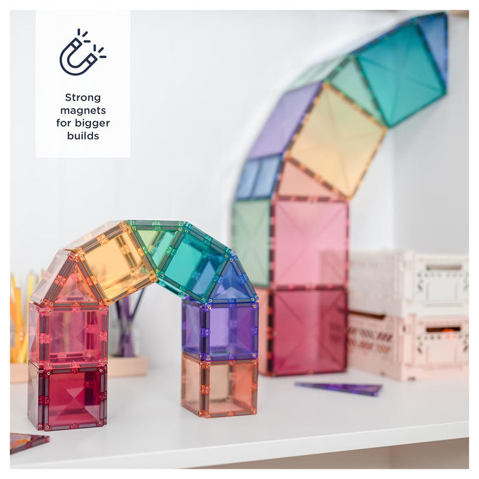 Connetix Magnetic Tiles Pastel Starter Pack 64 Pieces