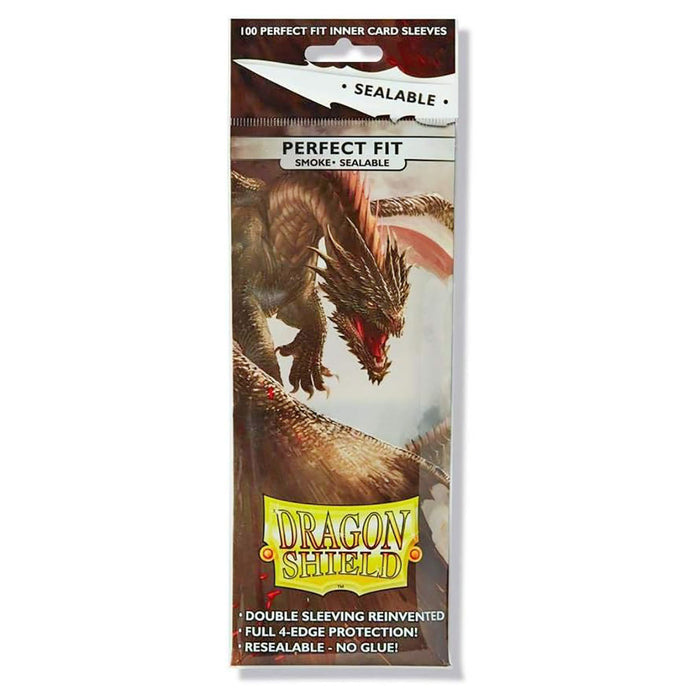 Dragon Shield Perfect Fit Smoke Sealable Inner Card Sleeves (100 Pack)