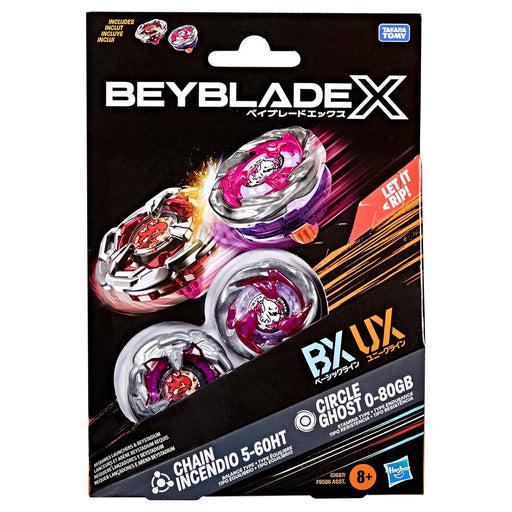 Beyblade X Chain Incendio 5-60HT Balance Types & Circle Ghost 0-80GB Stamina Type Dual Pack Set