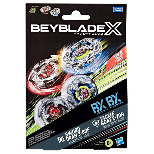 Beyblade X Sword Dran 3-60F Attack Type & Tackle Goat 2-70N Defence Type Dual Pack