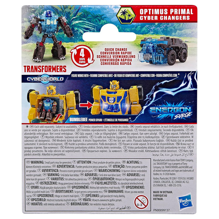Transformers Cyberworld Optimus Primal Cyber Changers Energon Surge Action Figure