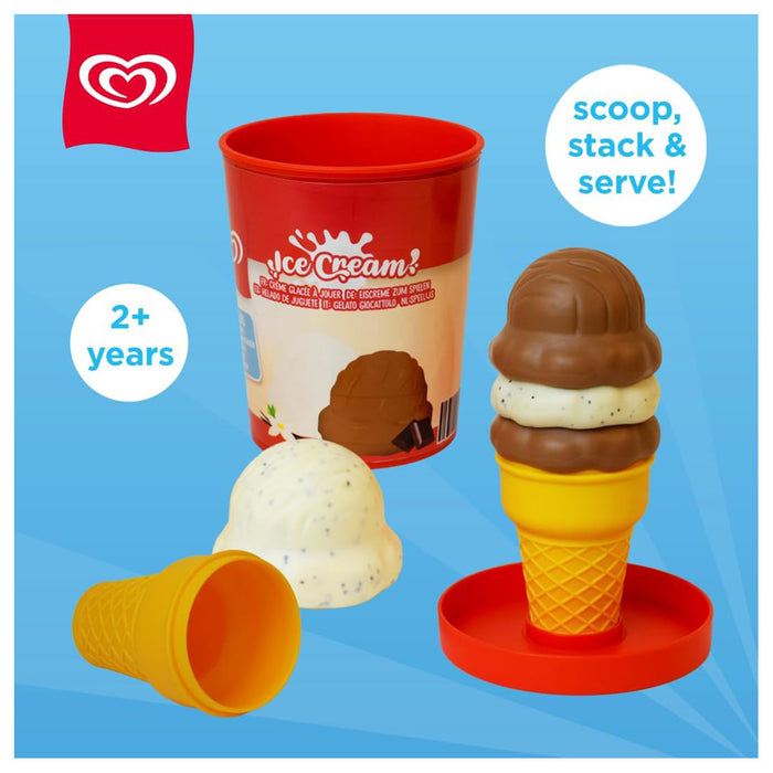 Walls Toy Play Ice Cream Tub Vanilla & Chocolate Set