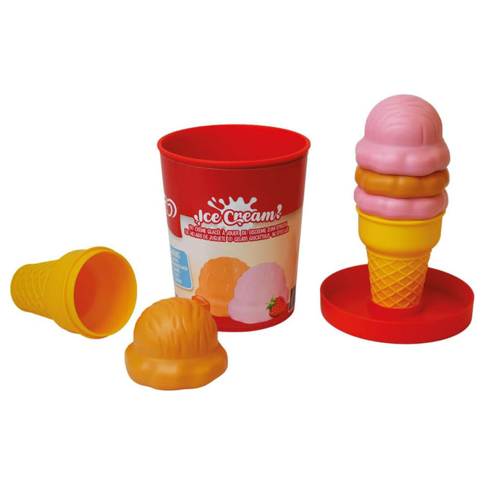 Walls Toy Play Ice Cream Tub Strawberry & Caramel Set