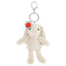 Keeleco Enchanted World Cream Bunny 14cm Plush Bag Charm