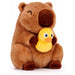 Capybara Holding a Yellow Duck Plush