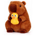 Capybara Holding a Yellow Duck Plush