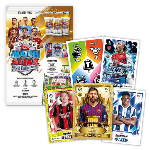 Topps Match Attax 20th Anniversary Trading Card Game UCC 2026/27 Starter Pack