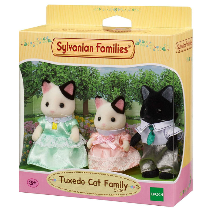 Sylvanian Families Tuxedo Cat Family Figure Set