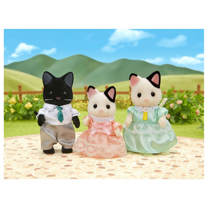 Sylvanian Families Tuxedo Cat Family Figure Set