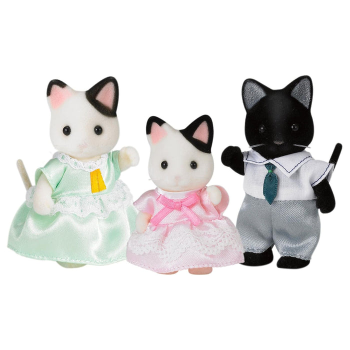 Sylvanian Families Tuxedo Cat Family Figure Set