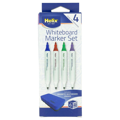 Helix Whiteboard Marker Set with Magnetic Whiteboard Eraser