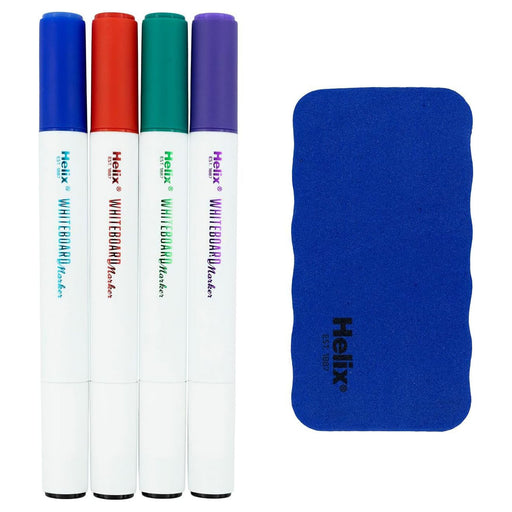 Helix Whiteboard Marker Set with Magnetic Whiteboard Eraser