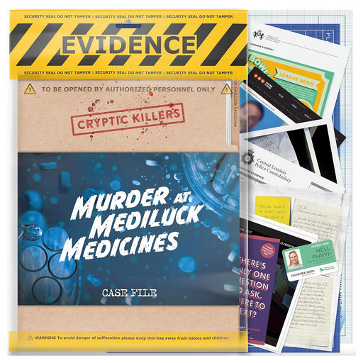 Cryptic Killers: Murder at MediLuck Medicines Case File Game