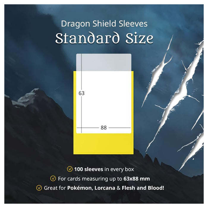 Dragon Shield Jet Matte Standard Size Card Sleeves (100 Pack)