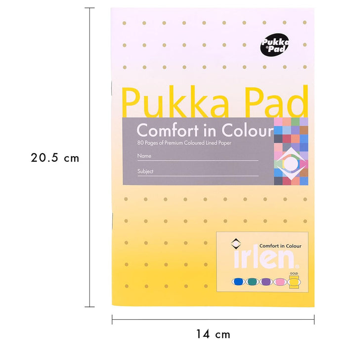 Pukka Pad Irlen Comfort in Colour Gold A5 Notepad (5 Pack)