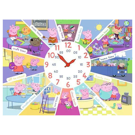 Ravensburger Peppa Pig Tell the Time Clock 60 Piece Jigsaw Puzzle