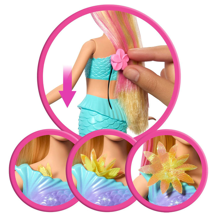 Barbie Flower Magic Mermaid Doll with Blooming Flowers