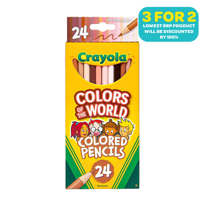 Crayola Colours of the World Coloured Pencils (24 Pack}