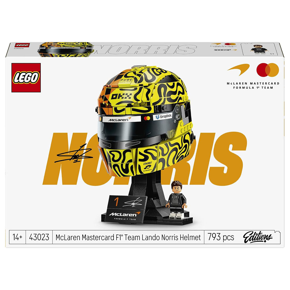 Monopoly Minecraft Build LEGO McLaren Mastercard F1 Team Lando Norris Helmet Building Set — Booghe