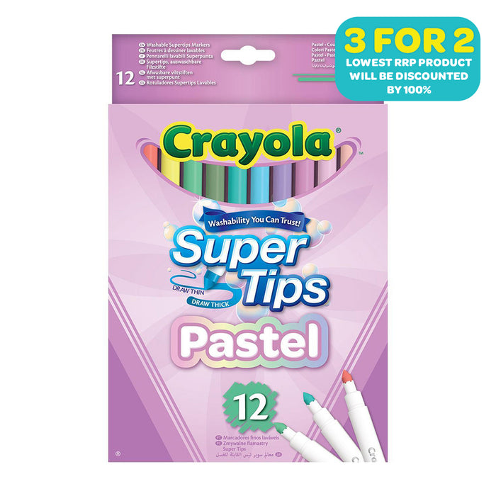 Crayola Super-Tips Pastel Markers (12 Pack)