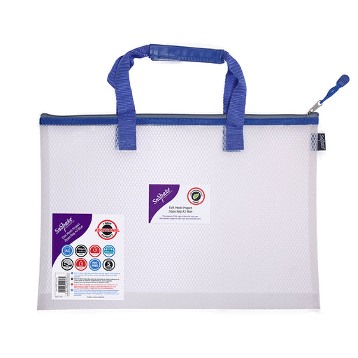 Snopake EVA Mesh Project Zippa Bag A3 Blue