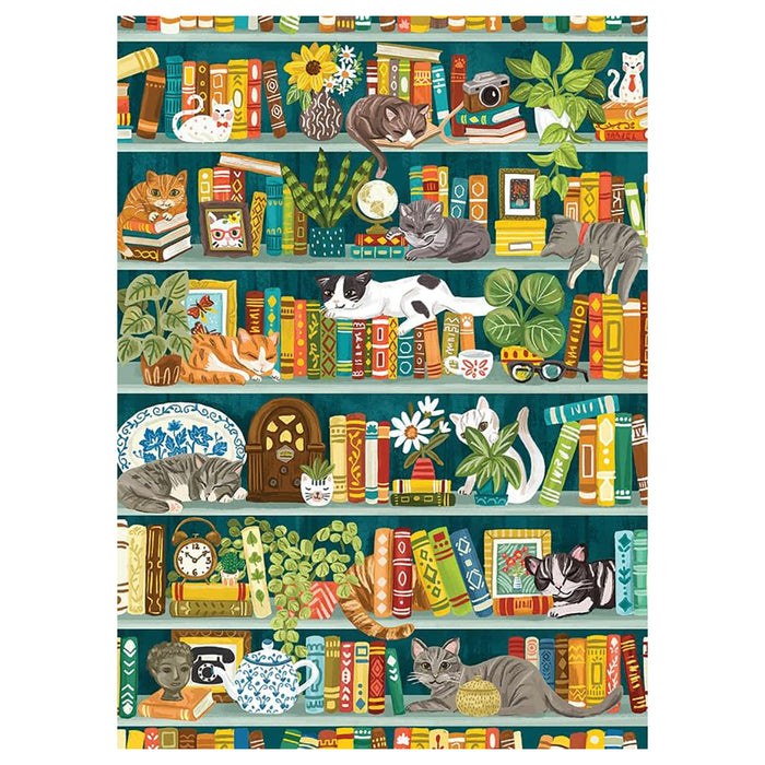 Cobble Hill 'The Purrfect Bookshelf' 1000 Piece Jigsaw Puzzle