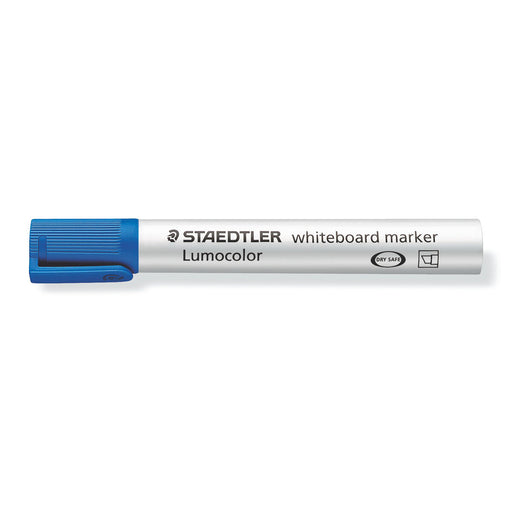  Staedtler Lumocolor Whiteboard Blue Chisel Tip Marker