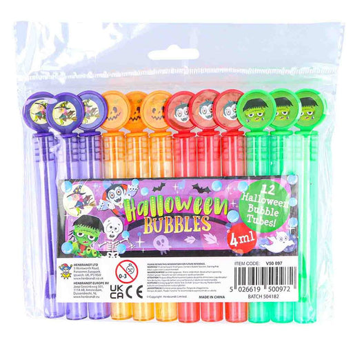 Halloween Bubble Tubes 4ml (12 pack)