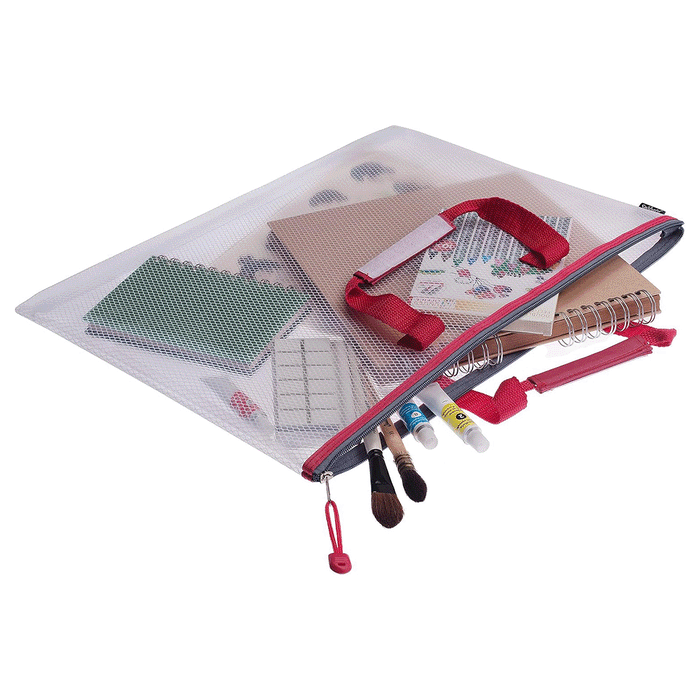 Snopake EVA Mesh Project Zippa Bag A3 Red