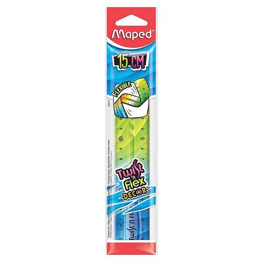 Helix Maped Ruler Twist'N Flex 15cm