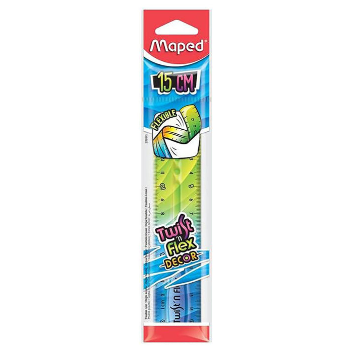 Helix Maped Ruler Twist'N Flex 15cm