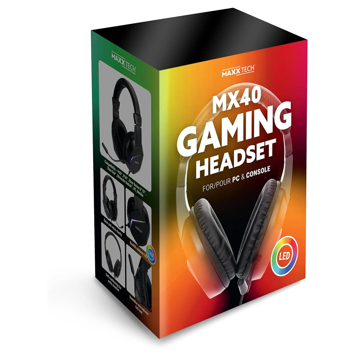 Tech Maxx Maxx Tech MX40 LED Gaming Headset for PC and Console — Booghe