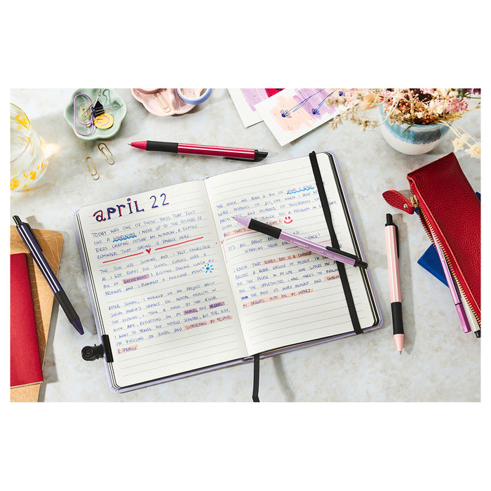 STABILO pointball NatureCOLORS Wildflower Edition Grey Violet Ballpoint Pen with Blue Ink