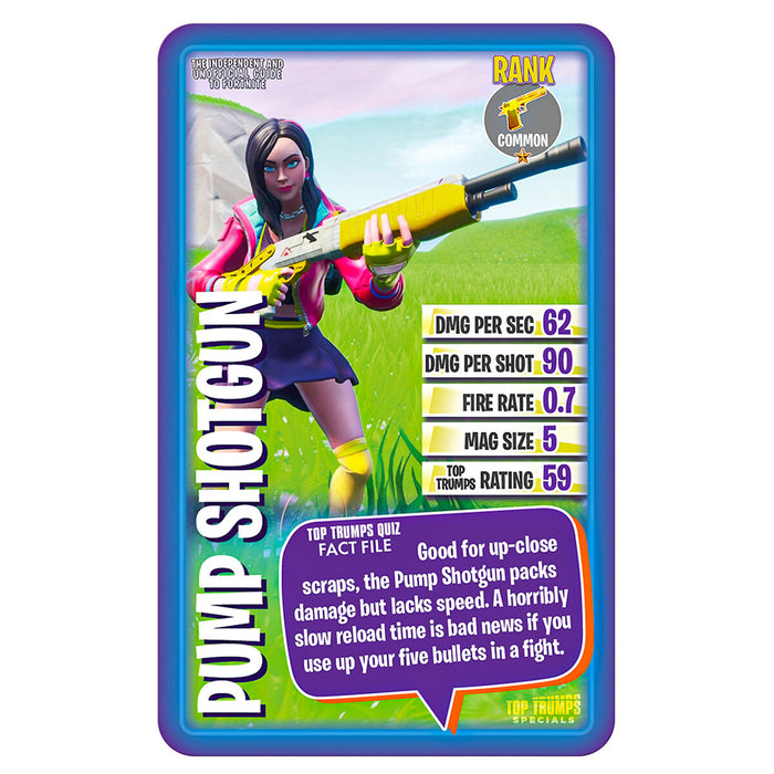 The Independent and Unofficial Guide to Fortnite Top Trumps Specials Card Game