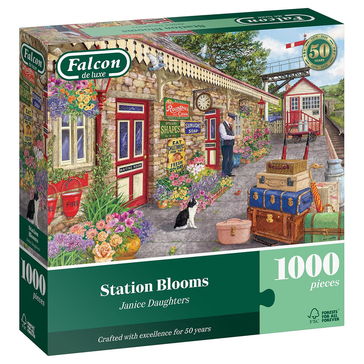 Falcon de luxe Station Blooms 1000 Piece Jigsaw Puzzle — Booghe