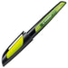 STABILO EASYbuddy Ergonomic Refillable School Fountain Pen 'L' Nib Black and Lime Left Handed Grip