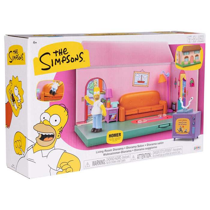 The Simpsons Living Room Diorama with Homer Figure