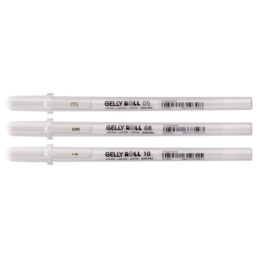 Sakura Gelly Roll set Bright White fine-medium-bold 3 pens