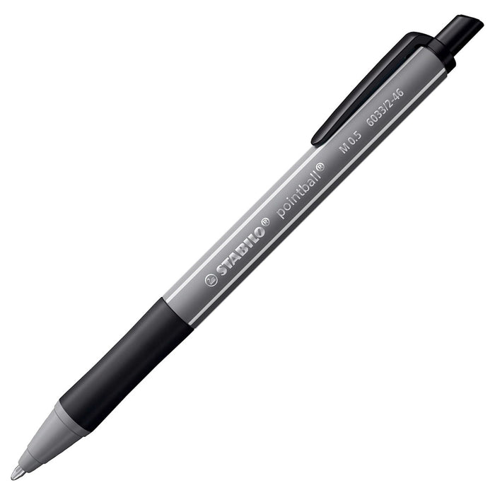 STABILO pointball colorful Dark Grey Ballpoint Pen with Black Ink