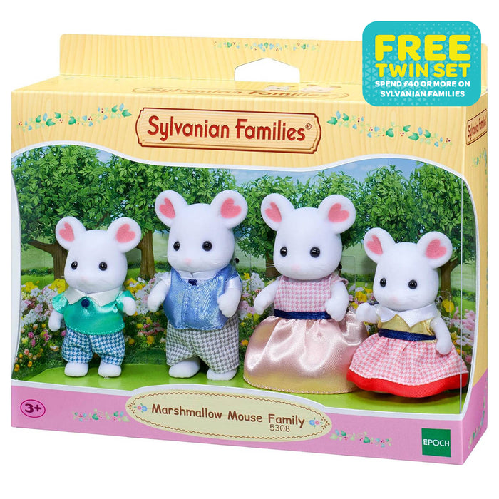 Sylvanian Families Marshmallow Mouse Family Figures